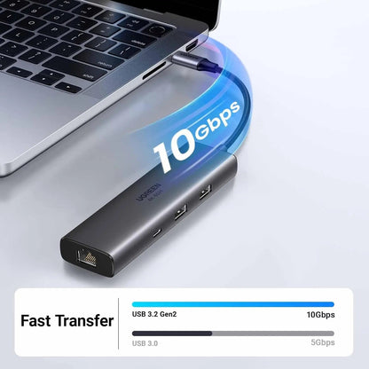 UGREEN 6-in-1 USB C Hub with Single 4K HDMI Silver