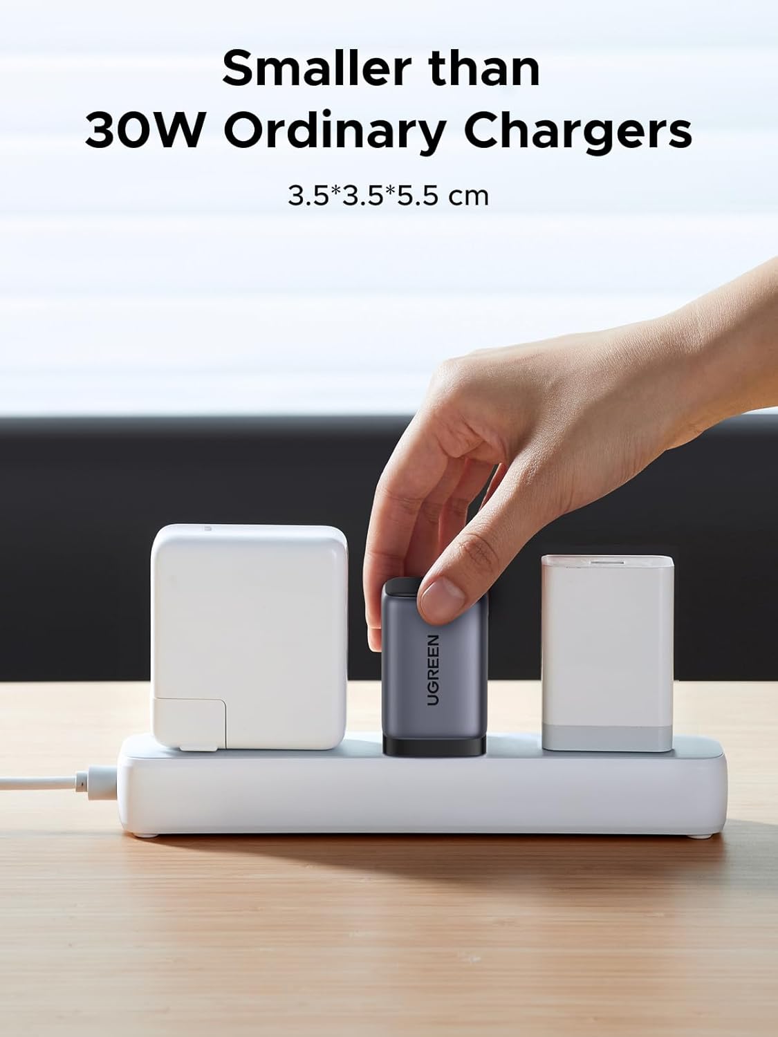 UGREEN Nexode 35W USB C GaN Charger - 2 Ports Wall Silver