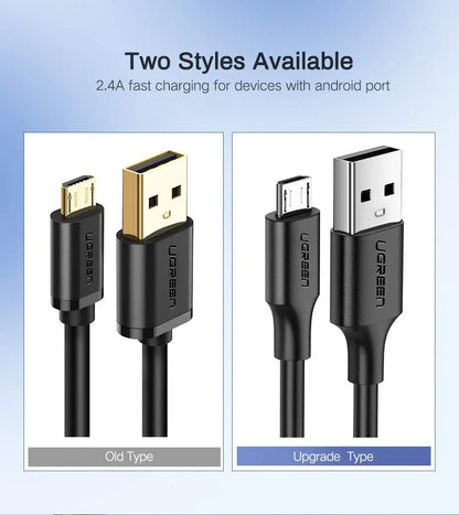 UGREEN 2M USB-A 2.0 to Micro USB Data Cable Black