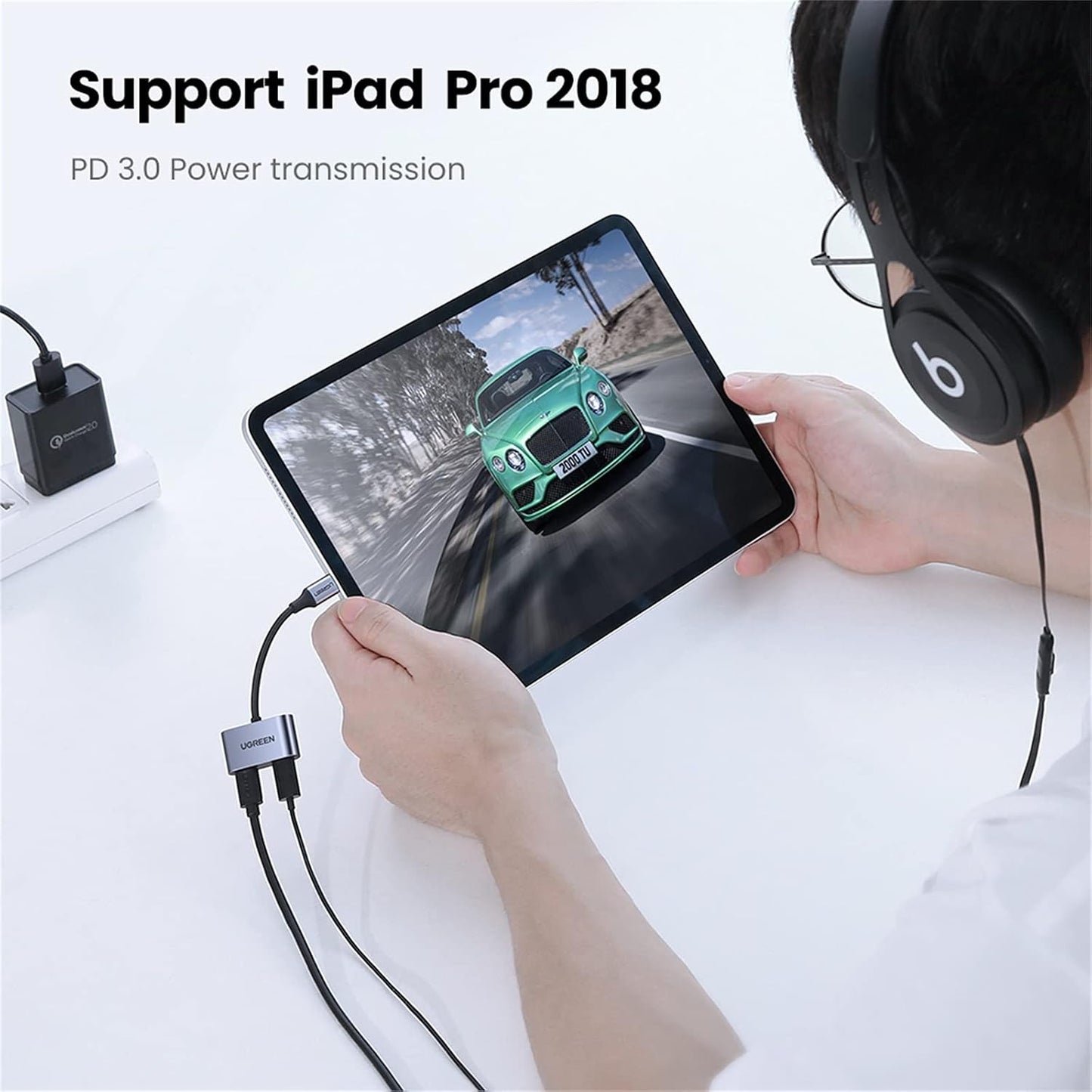 UGREEN USB-C to Dual USB-C Adapter Black