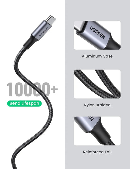 UGREEN USB-A 2.0 to USB-C Cable Nickel Plating 0.5m Black