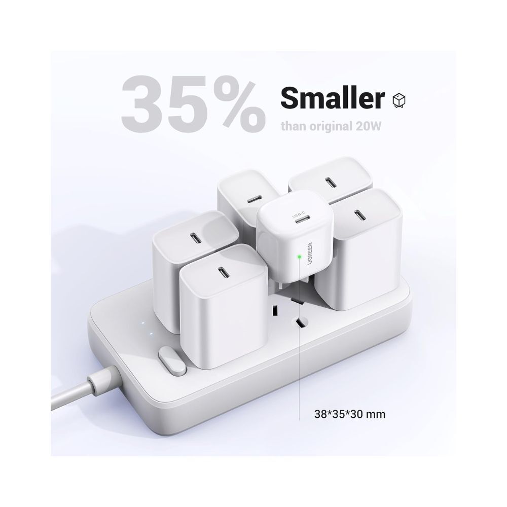 UGREEN 20W USB C Charger with Power Supply PD 3.0 White