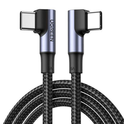 UGREEN 2M Angled USB-C Male to Male Cable Black