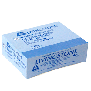 Livingstone Microscope Slides Plain 76.2 x 25.4mm Premium Glass Non-Interleaved 1.0–1.2mm Thickness Pathology Grade 50/Pack - White x95
