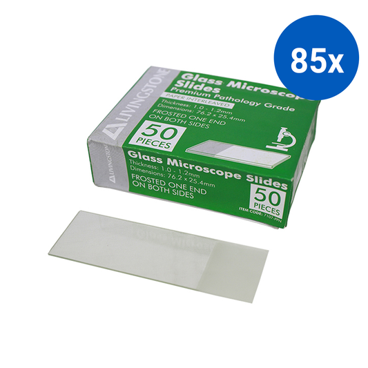 Liv Premium Pathology Grade Microscope Glass Slide 1.0-1.2mm 76.2 x 25.4mm 50/Pack - Clear x85
