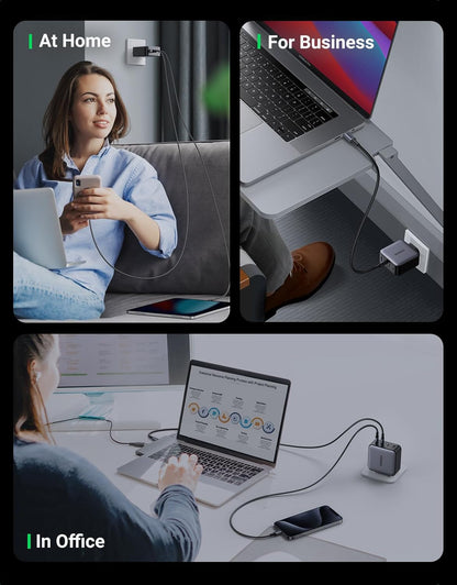 UGREEN Nexode 100W USB C GaN Charger-4 Ports Wall Silver