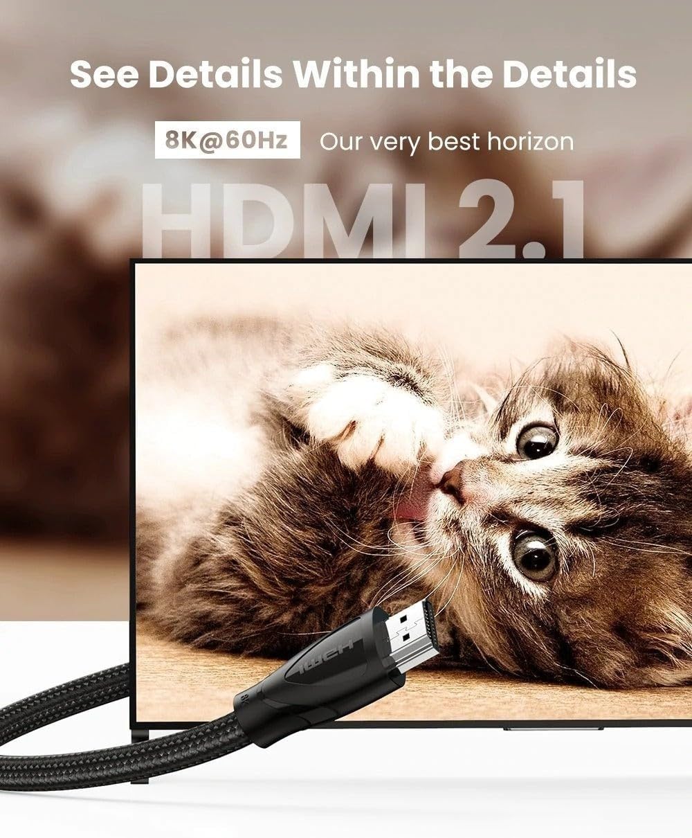 UGREEN HDMI 8K Cable Male to MBraided Cable 1m Black