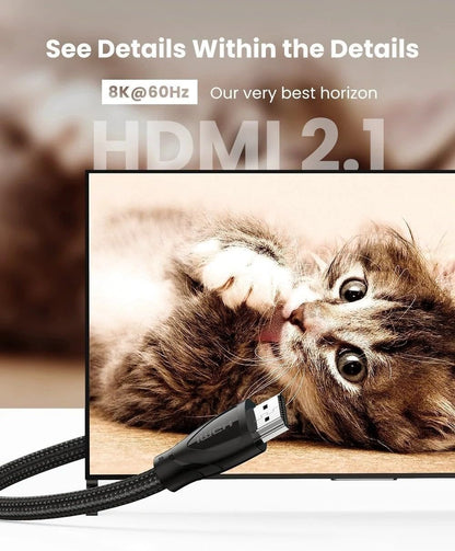 UGREEN HDMI 8K Cable Male to MBraided Cable 1m Black