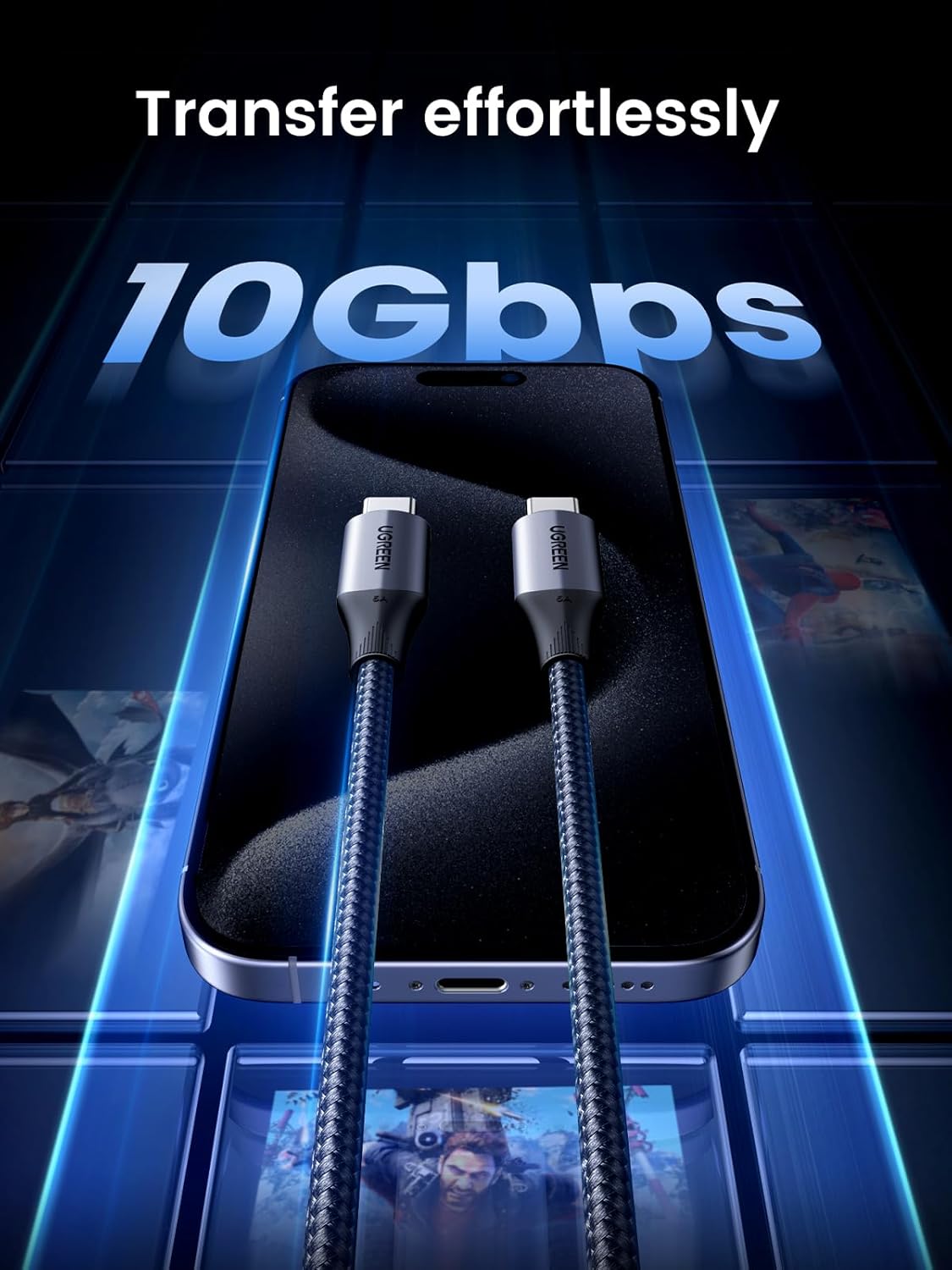 UGREEN USB 3.2 Gen 2 Cable Black 1m Black