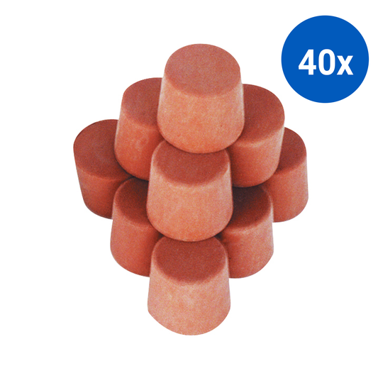 Solid Rubber Stopper 15mm Base x 20mm Top x 24mm Height 10/Pack - Brown x40