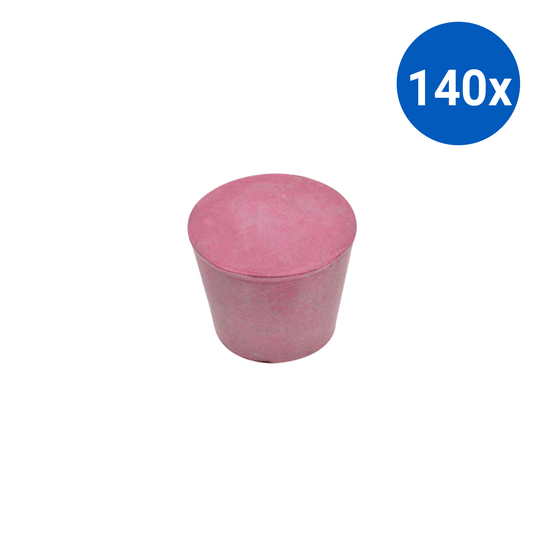 Livingstone Solid Rubber Stopper 40 (Base) x 49.5 (Top) x 40 (Height) mm - Solid Maroon x140