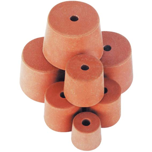 Livingstone Rubber Stopper One Hole 16x20.05x21mm 10/Pack - Red