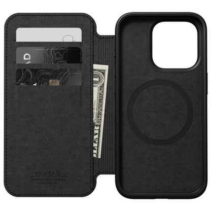 Nomad Modern Horween Leather Folio iPhone 15 Pro Max - Black