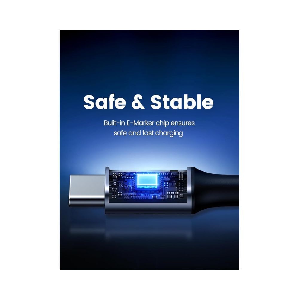 UGREEN Angle USB-C Male to USB-C Male 100W Braided 3m Black