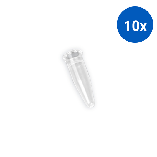 Aptaca Micro Test Tubes Conical without Cap 1.5ml 10 x 40mm Polypropylene Autoclavable 1000/Bag - Clear x10
