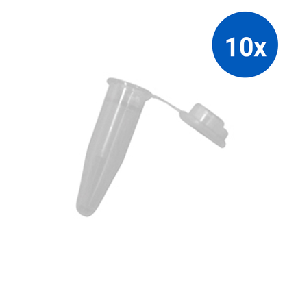 Micro CentrifugeTestTube Conical Eppendorf 1.5ml 10.50x40mm Recyclable Polypropylene w/Cap Autoclavable 1000/Bag - Clear x10