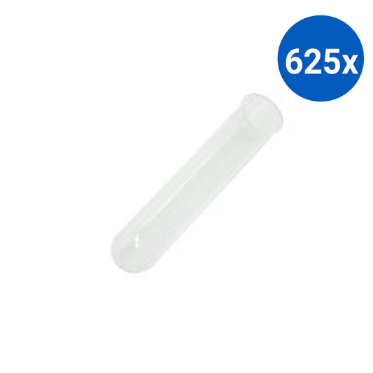 Cylindrical Test Tube 16ml 18x100 mm Recyclable PP Autoclavable up to 120degC Acid-proof - Clear x625