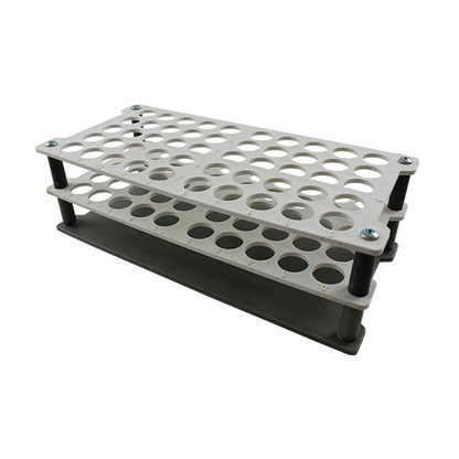 Aptaca Test Tube Rack Stand Recyclable PP 16mm Test Tube D 50 Holes 235x110x75mm - Black x30