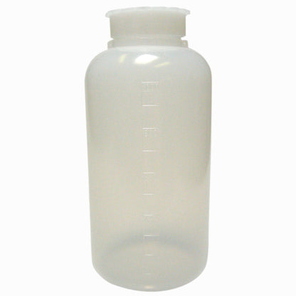 Aptaca Cylindrical Bottle with Inner Cap 1000ml Bottle: 93x200mm Mouth: 45mm Wide Neck Graduated Polyethylene - Clear x50