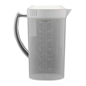 Livingstone BPA Free Graduated Measuring Jug 1.5 Litres with Snap Fit Lid – Transparent White x55