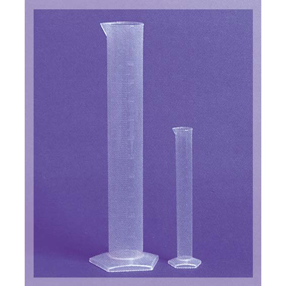 Aptaca Graduated Measuring Cylinder Tall Form 1000ml 66x439mm Class B Autoclavable 121C Polypropylene - Clear x10