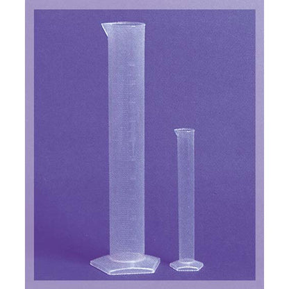 Aptaca Graduated Measuring Cylinder Tall Form 1000ml 66x439mm Class B Autoclavable 121C Polypropylene - Clear x10