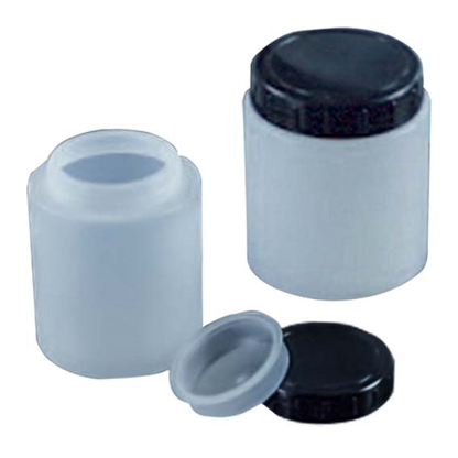 Aptaca Cylindrical Jar with Screw Cap and Inner Cap Wide Mouth 70ml HDPE - White x200