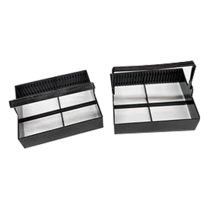 Staining Jar/Rack 25 Slide Capacity 91x79x38mm Recyclable Polyoxymethylene POM European - Black x10