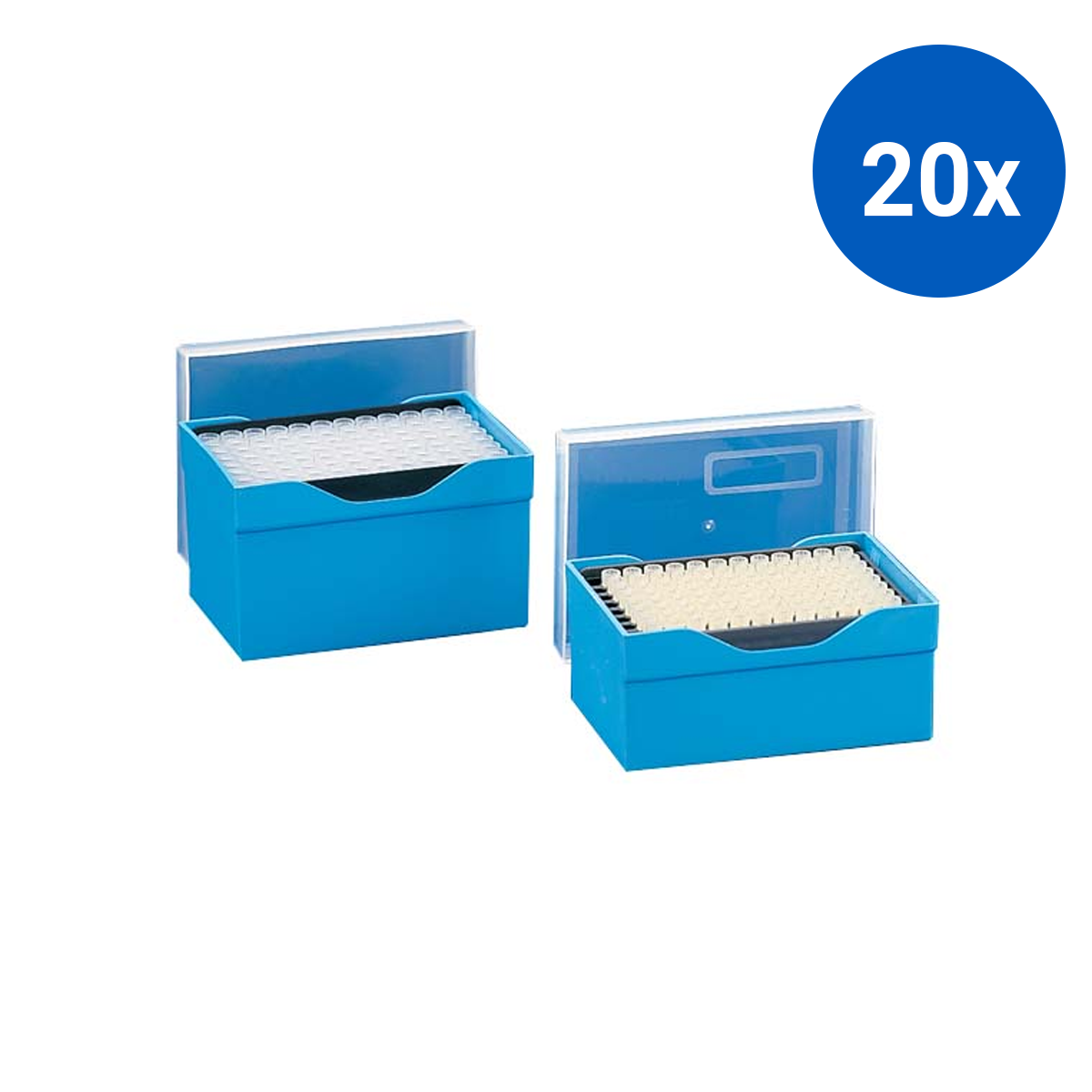 Aptaca Micropipette Tips Eppendorf Type 5-200 ul Graduated Autoclavable Rack with Lid 96/Rack - Yellow x20