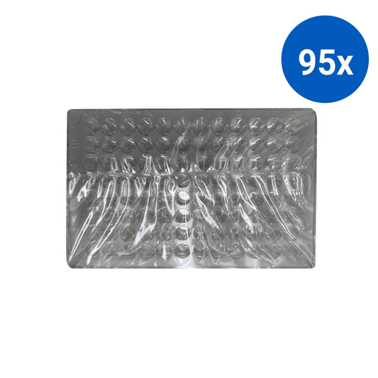 Microtiter Plates Recyclable Polystyrene With 96 Wells Flat Bottom Non Sterile 2/Bag - White x95