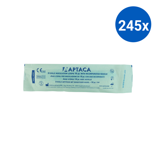 Aptaca Inoculating or Inoculation Loops with Incorporated Needle 10uL Sterile Polystyrene 5/Bag - Blue x245