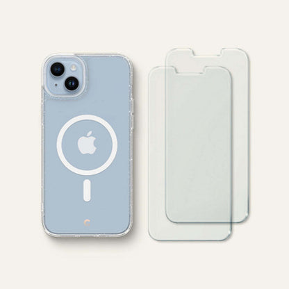 Spigen Cyrill Shine Magsafe Case with Screen Protector 2PCS iPhone 14 Plus - Clear Glitter