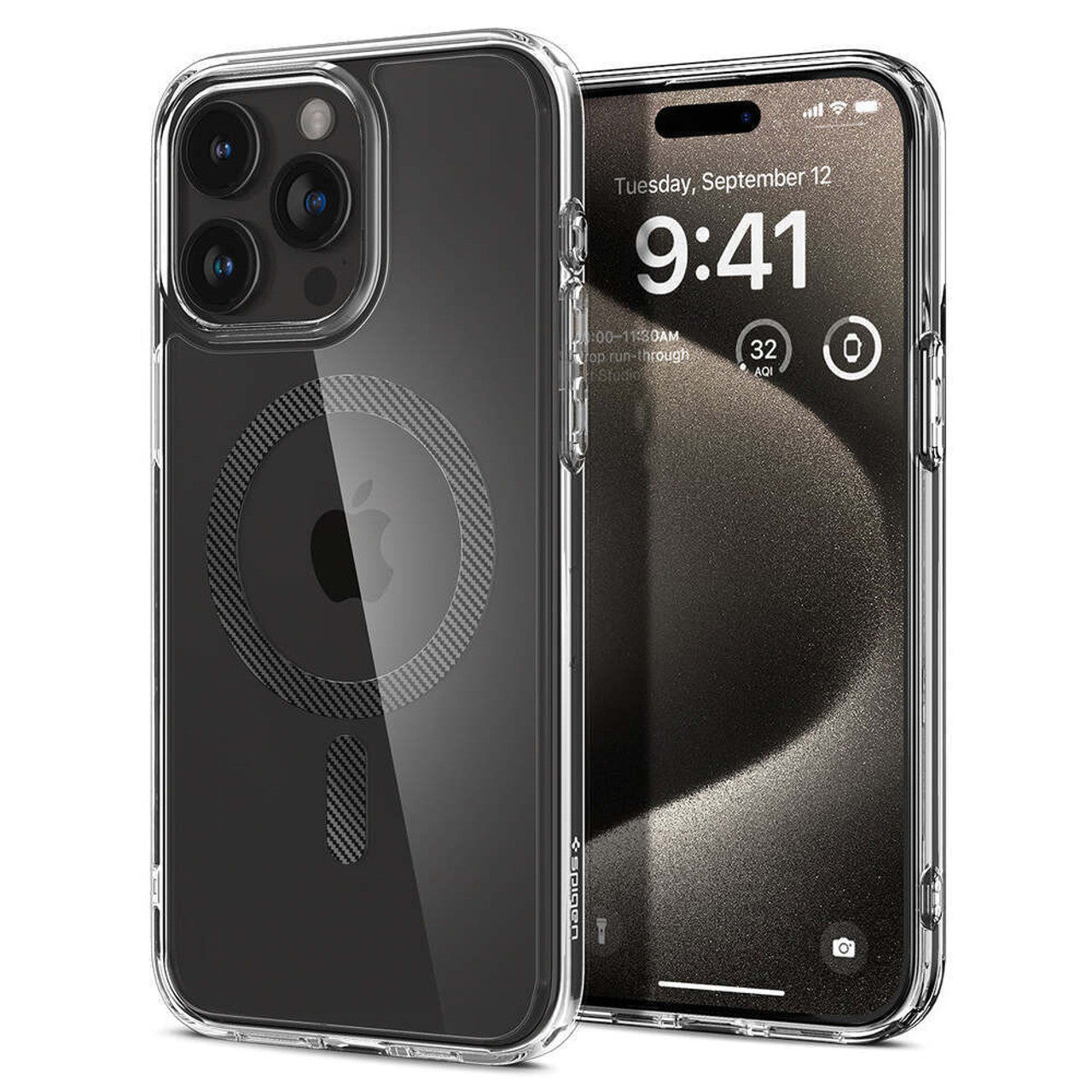 Spigen Ultra Hybrid MagFit Case iPhone 15 Pro - Carbon Fiber