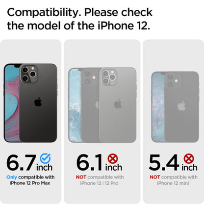 Spigen AlignMaster GLAS.tR Tempered Glass iPhone 12 Pro Max - Black