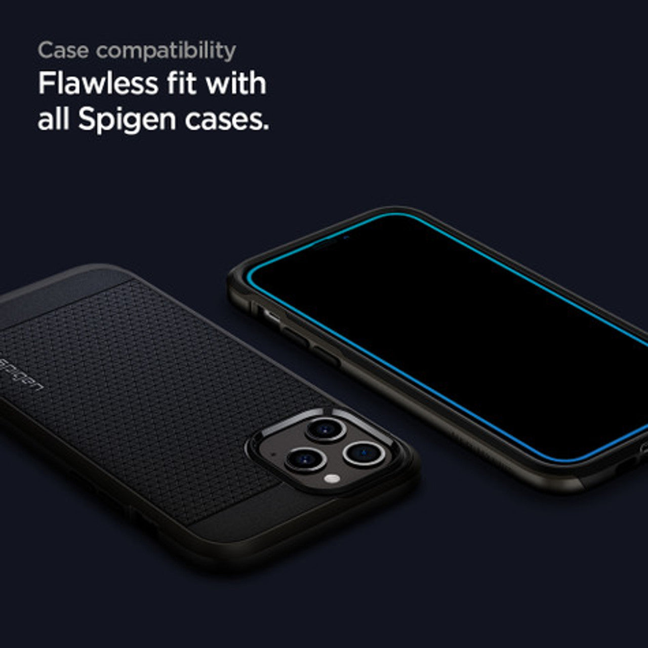 Spigen AlignMaster GLAS.tR Tempered Glass iPhone 12 Pro Max - Black