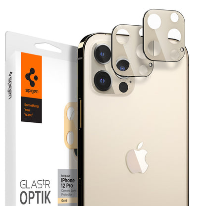 Spigen Glas.tR Optik Lens Tempered Glass iPhone 12 Pro - Gold