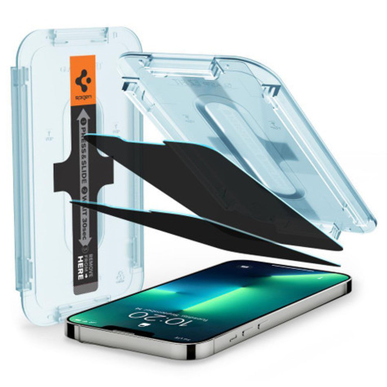 Spigen EZ Fit GLAS.tR Privacy 2 PCS Screen Protector iPhone 13 Pro Max - Black