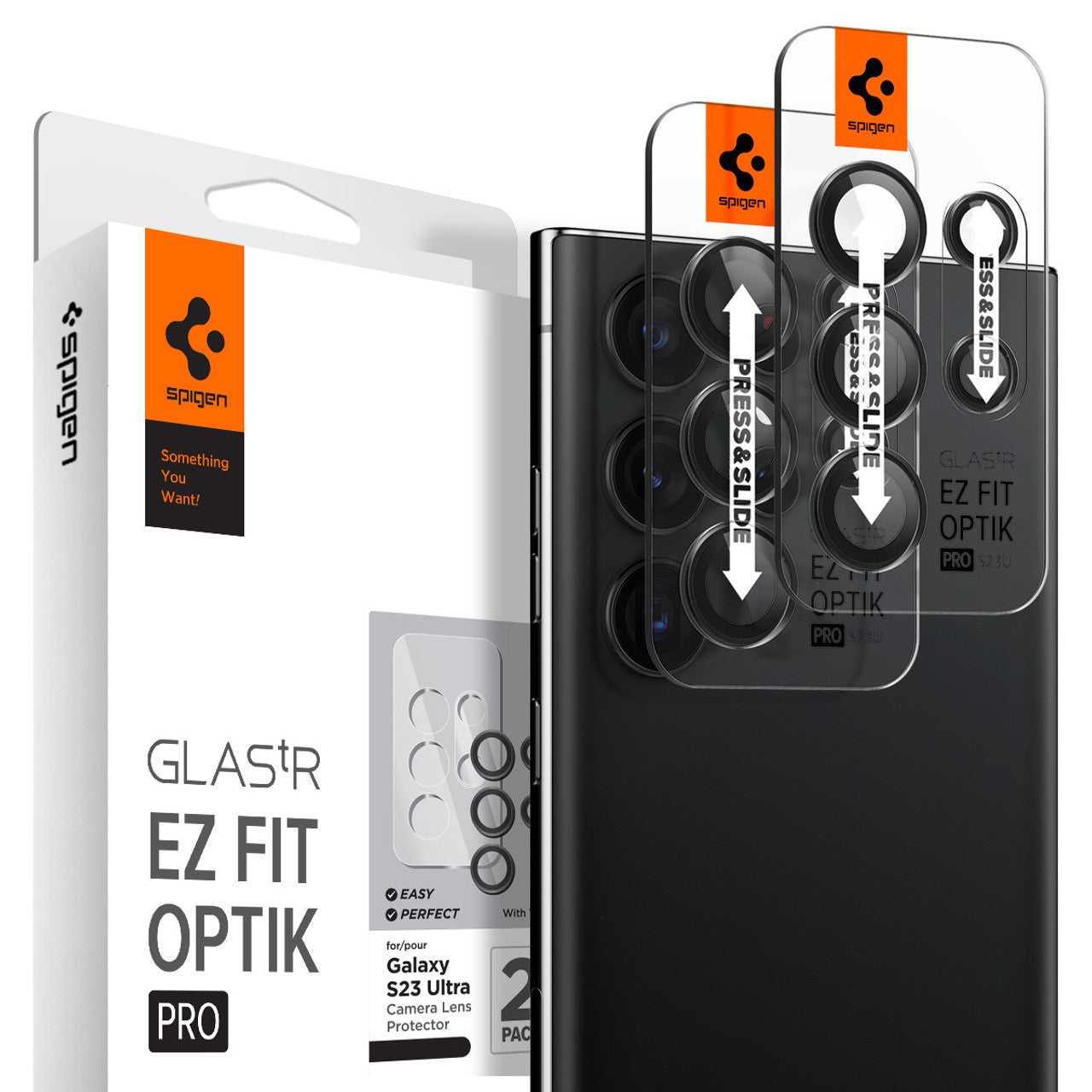 Spigen EZ Fit Optik Pro Lens Protector Samsung Galaxy S23 Ultra - Black