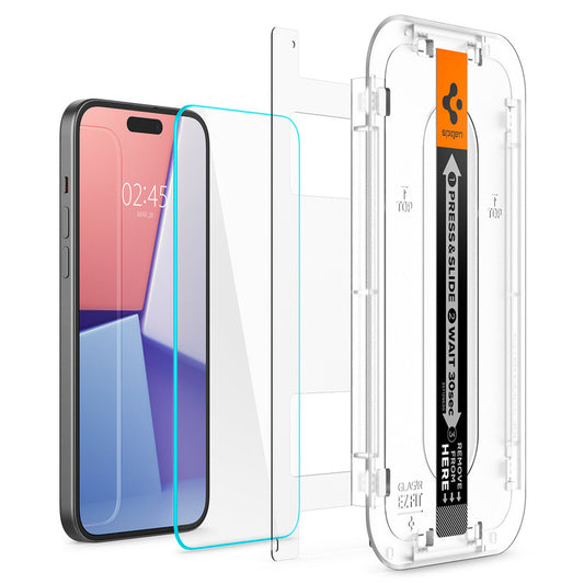 Spigen Glas.tR EZ Fit Glass Screen Protector iPhone 15 Plus - Clear