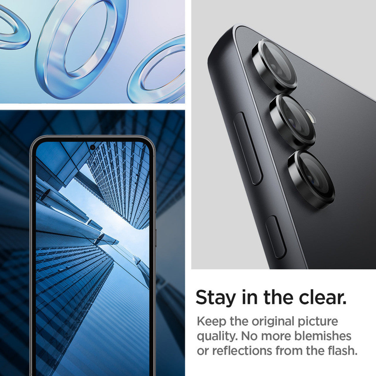Spigen Glas.tR EZ Fit Optik Pro 2PCS Glass Lens Protector Samsung Galaxy S23 FE - Black