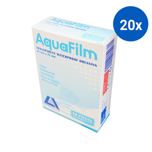 Aqua-Liv Film Dressing 6 x 7cm without Pad Sterile 50 Pcs/Box - Transparent x20