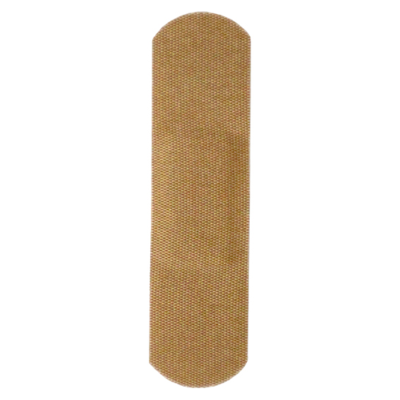 Livingstone Adhesive Fabric First Aid Strips with Pad 73 x 18mm Latex Free Sterile 100/Box - Brown x70