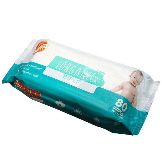 Livingstone Baby Wipes 100% Organic Biodegradable 19x21cm 80/Pack - White x95