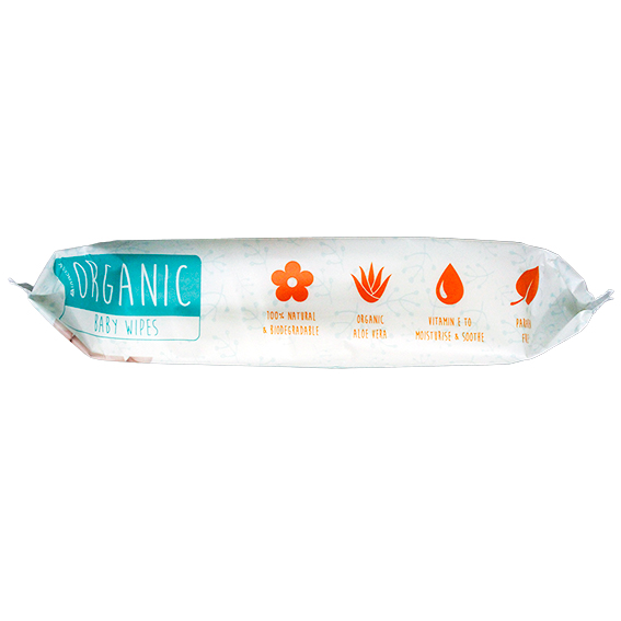 Livingstone Baby Wipes 100% Organic Biodegradable 19x21cm 80/Pack - White x95