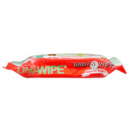 UNI-Wipe Baby Wipes Natural Scent Perfume-Free 20 x 18cm 20 Wipes/Resealable Pack - White x370