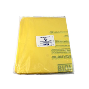 Livingstone Biohazard Autoclavable Waste Bag 55 x 70cm 36L 250/Carton - Yellow x5