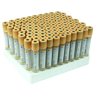 Livingstone SST Blood Collection Tube 8.5mL Plastic with Clot Activator Gel Separator Gold Non-Spill Cap 16 x 100mm 100/Pack