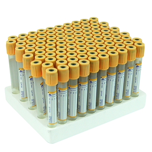 Livingstone Blood Collection SST Tube Clot Activator Gel Separator 5ml 13x100mm Non Spill Cap 100/Pack - Yellow x10