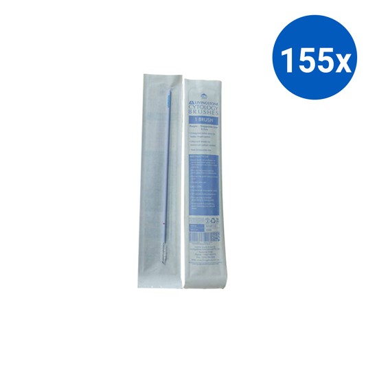 Livingstone Cytology Brushes 20cm Snappable Line at 4cm Sterile Endoscopic 10 Brushes/Bag - Purple x155