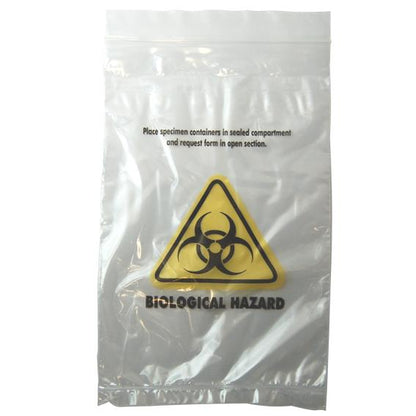Livingstone Biohazard Specimen Bag 2000/Carton - Clear x5